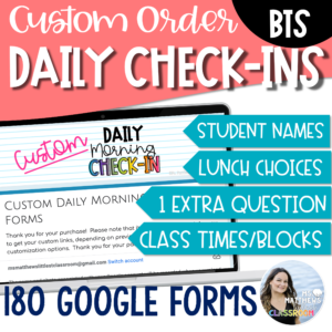 Custom Daily Morning Check-In Bundle