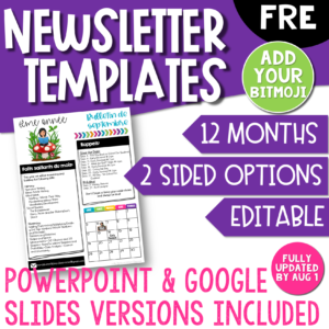 Monthly Newsletter Template | FRENCH Version