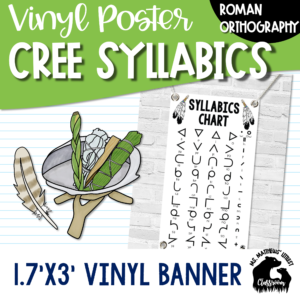 Cree Syllabics Vinyl Banner 1.7' x 3'