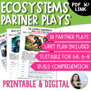 Interactions & Ecosystems 18 Partner Play Bundle for Fluency & Comprehension